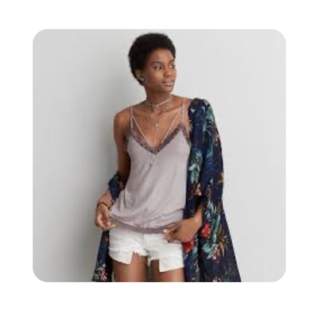 American Eagle Soft & Sexy Lace Trim Cami Size XS